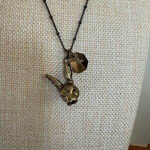 Gold Rabbit Pendant Necklace